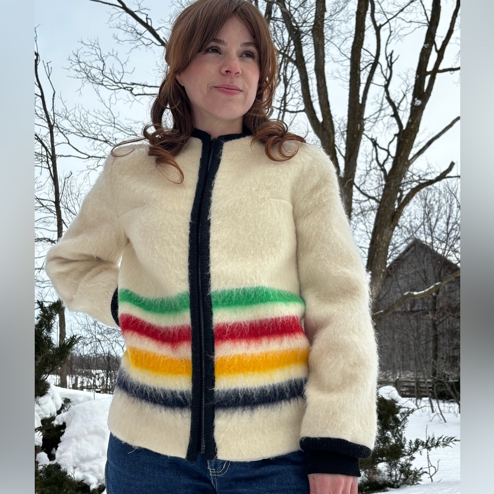 Hudson Bay Wool Four Striped Coat
